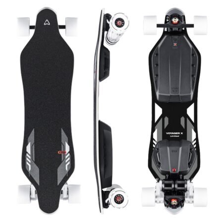 MEEPO Voyager X Electric Longboard Skateboard with Remote, 34 MPH Top Speed, 30-Mile Range, Dual 2800W Gear Drive Motors, Bamboo & Fiberglass Deck, 330 lbs Capacity