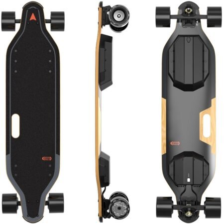 MEEPO V5 Dual-Motor Electric Skateboard with Remote, Up to 29 MPH Top Speed, 11-Mile Range, 4 Speed Modes, Smooth Braking, Easy-Carry Handle Deck for Adults & Teens