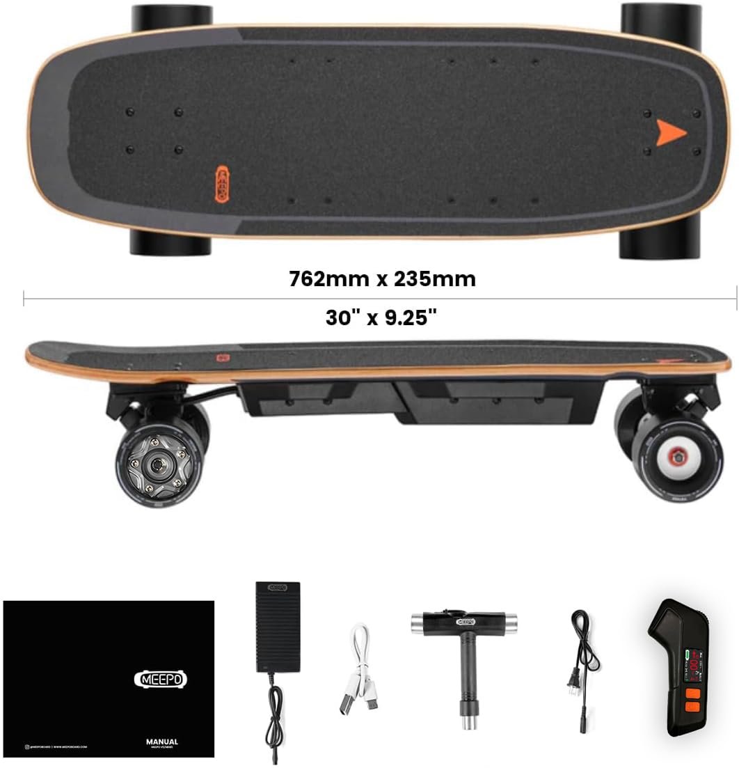 Meepo Mini 5 Electric Skateboard with Remote, 29 MPH Top Speed, 11-Mile Range, 330 lbs Load Capacity, 8-Ply Maple Cruiser Board for Adults and Teens - Image 6